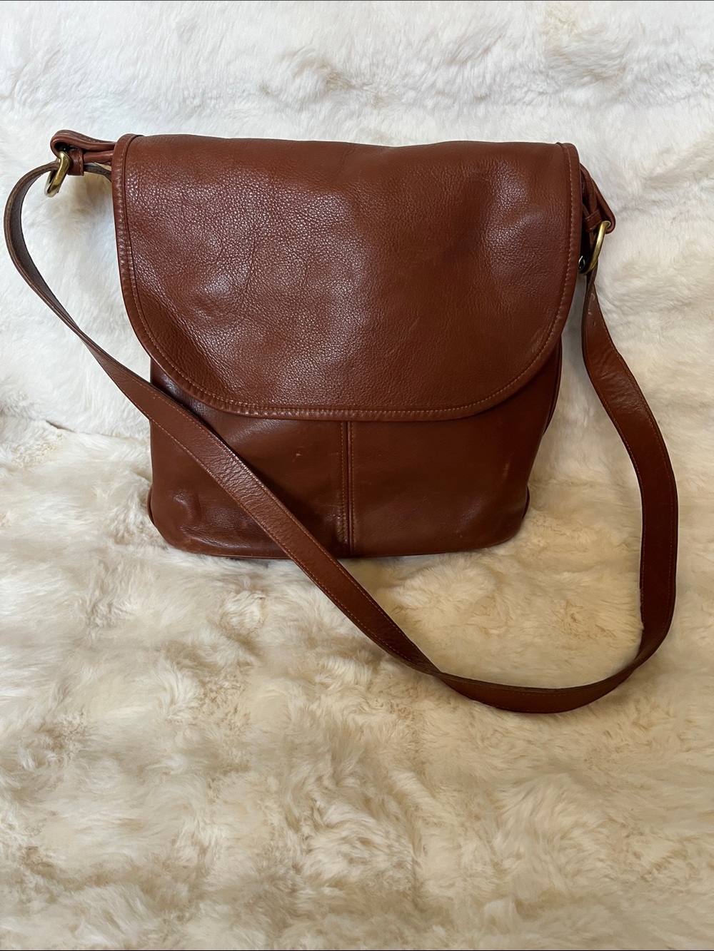 Vintage Coach Classic Leather Crossbody Bag - Brown